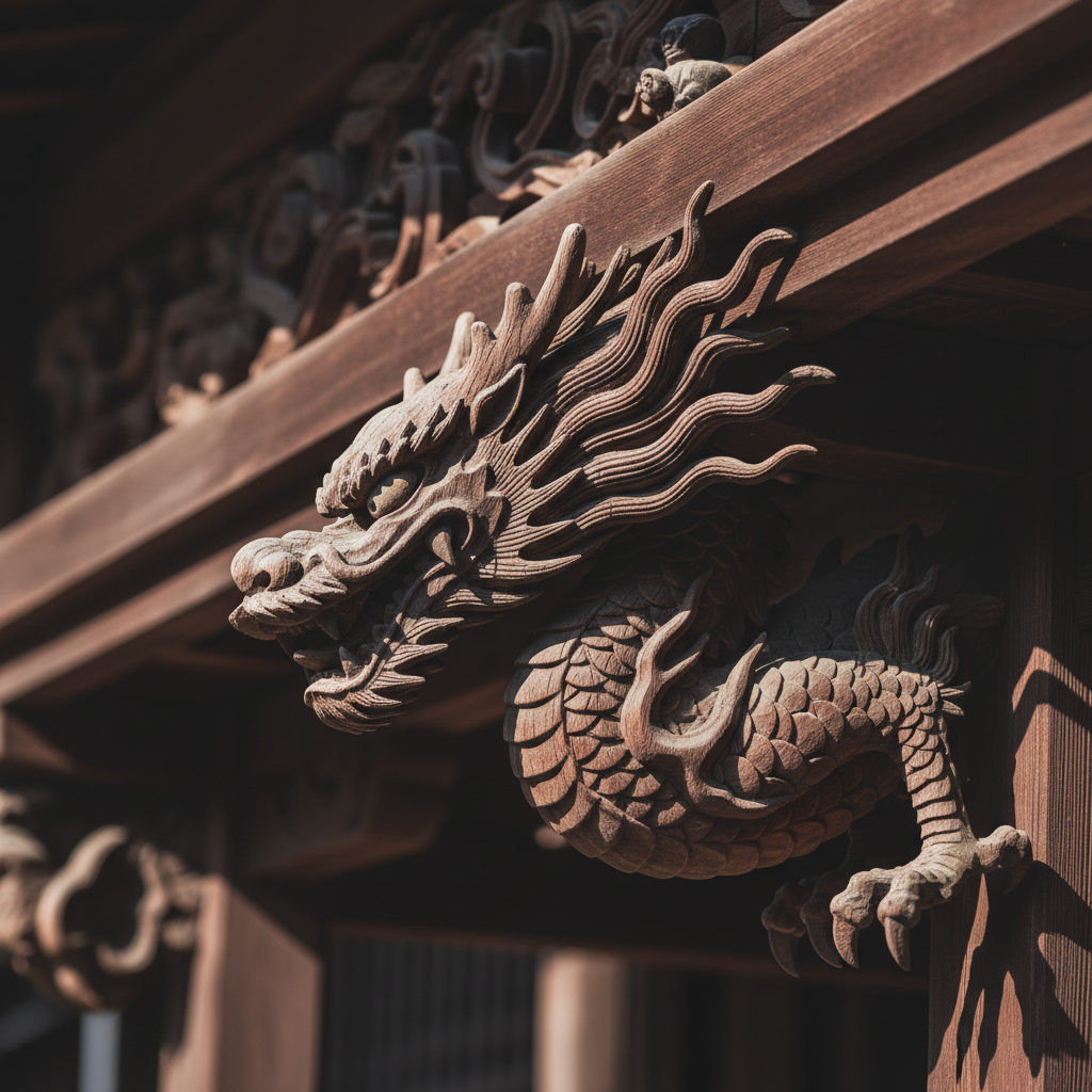 龍の彫刻